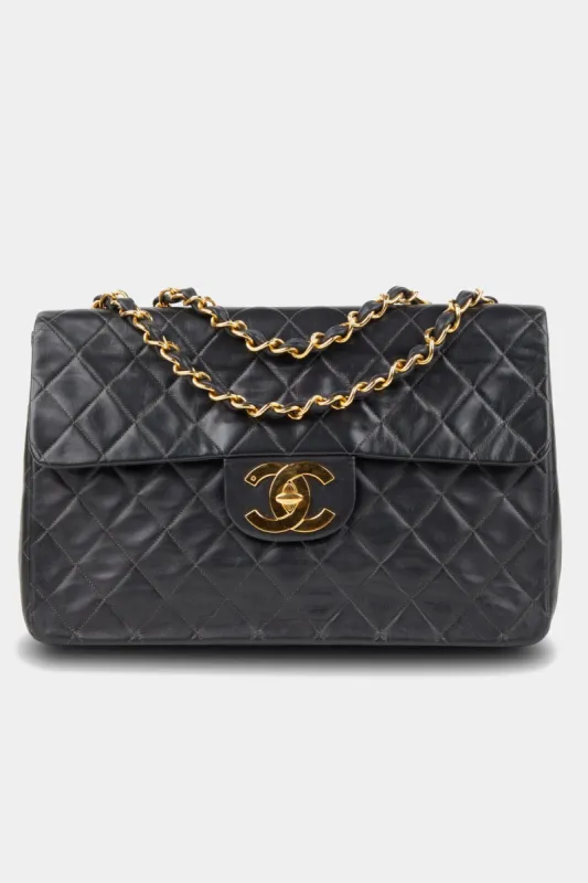 XL CC Vintage Maxi Flap Maxi Lambskin Shoulder Bag sold by Lord & Taylor