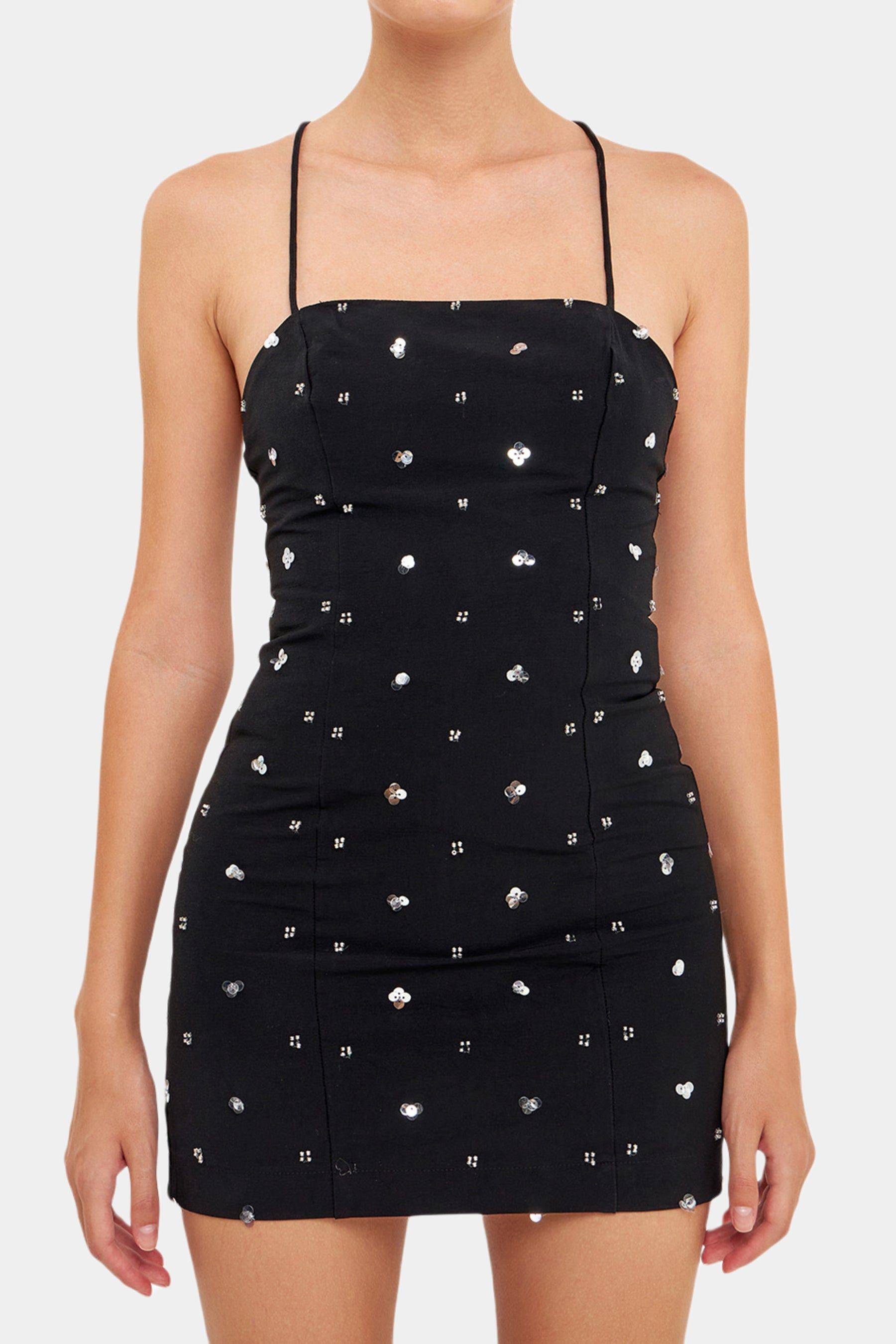 Sequined Floral Embroidery Mini Dress sold by Lord & Taylor product image thumbnail 2