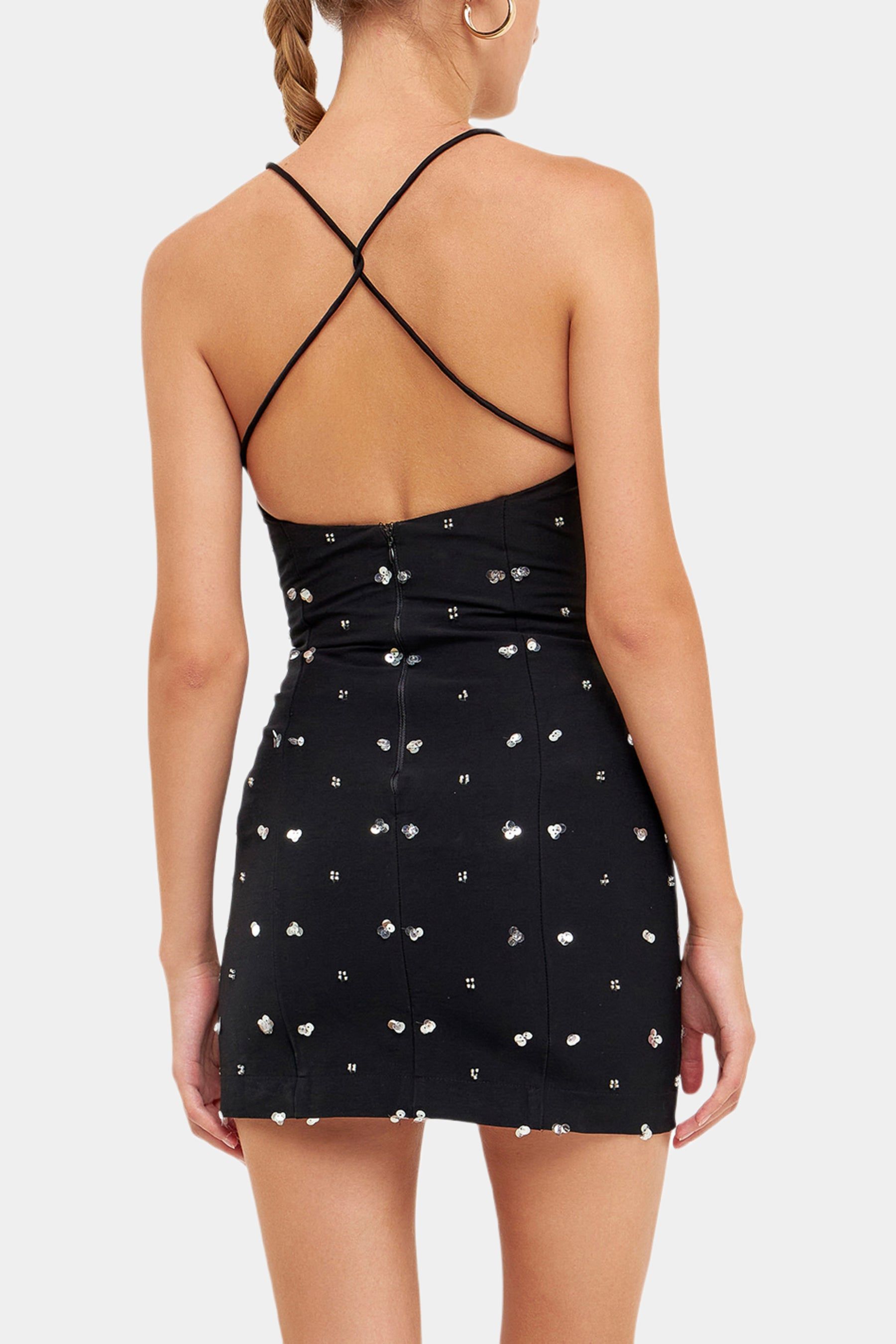 Sequined Floral Embroidery Mini Dress sold by Lord & Taylor product image thumbnail 4