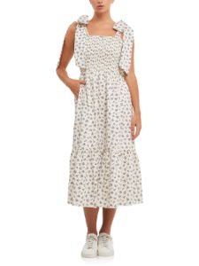 Floral Bow Tie Midi Dress sold by Lord & Taylor