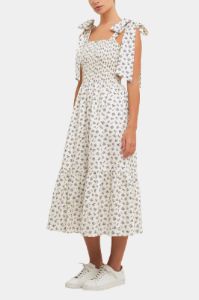 Floral Bow Tie Midi Dress sold by Lord & Taylor