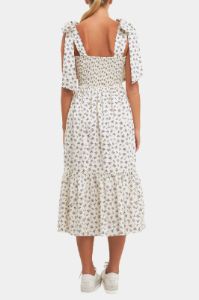 Floral Bow Tie Midi Dress sold by Lord & Taylor