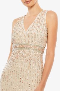 Sequined Sleeveless V-Neck Midi Sheath Dress sold by Lord & Taylor