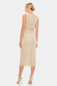Sequined Sleeveless V-Neck Midi Sheath Dress sold by Lord & Taylor