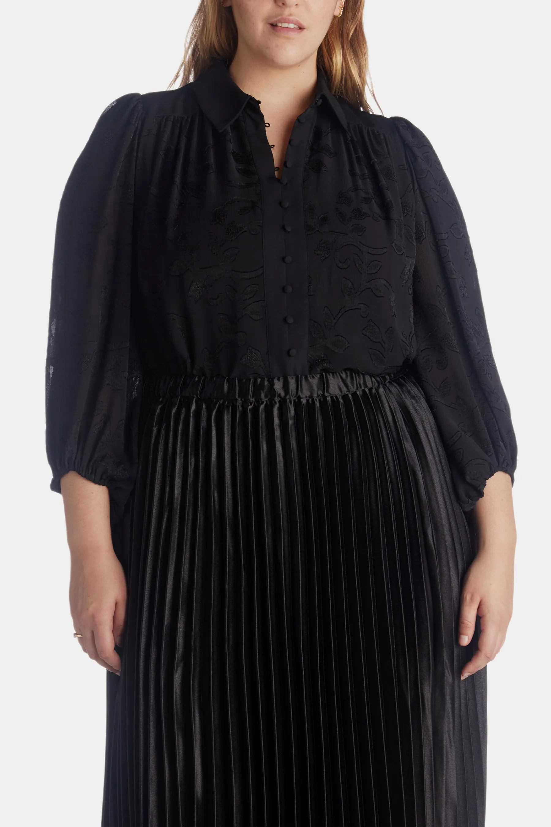 Long Sleeve Jacquard Blouse sold by Lord & Taylor