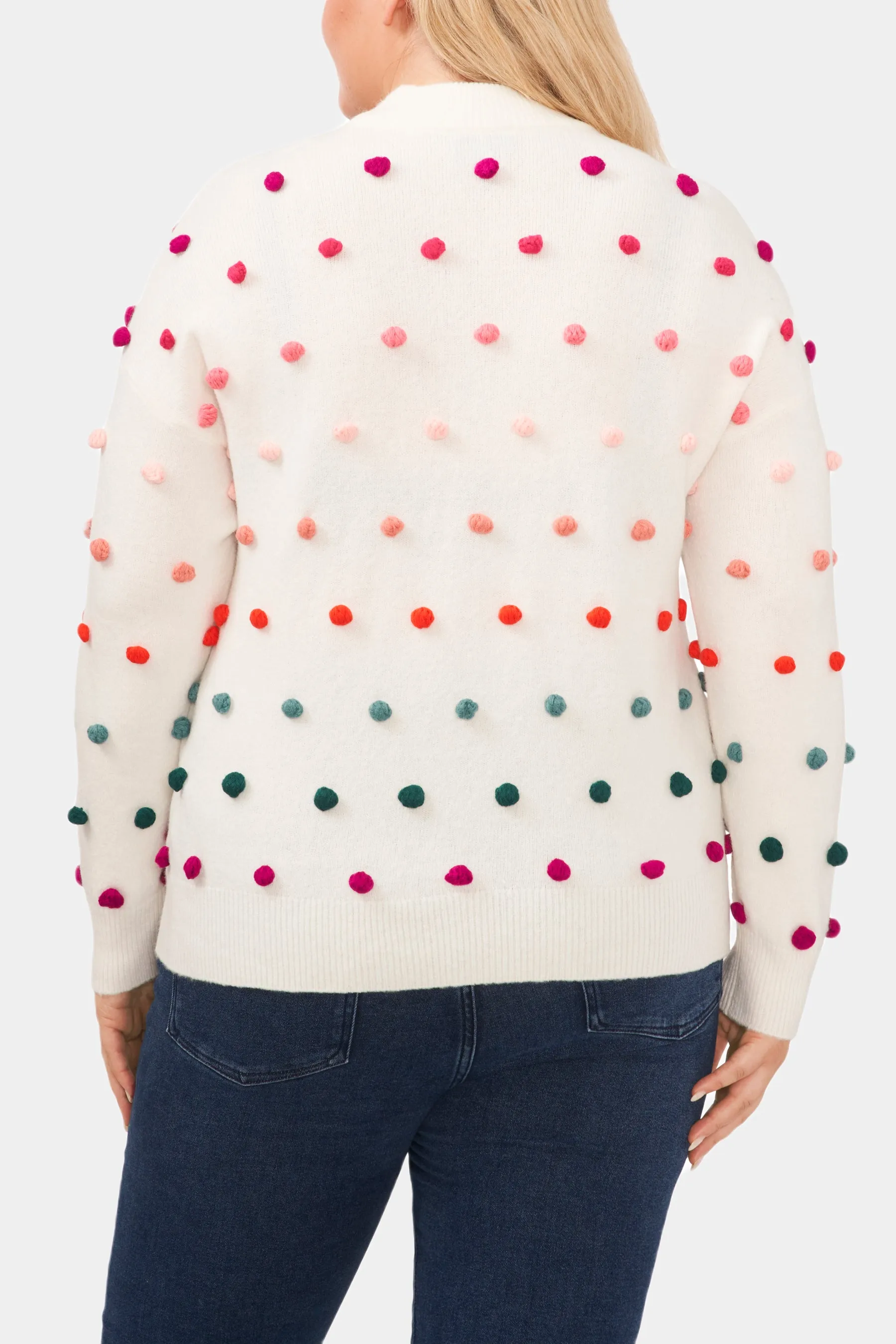 Mock Neck With Rainbow Pompom sold by Lord & Taylor product image thumbnail 3