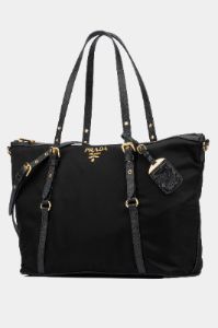 Nylon Saffiano Leather Tote Bag sold by Lord & Taylor