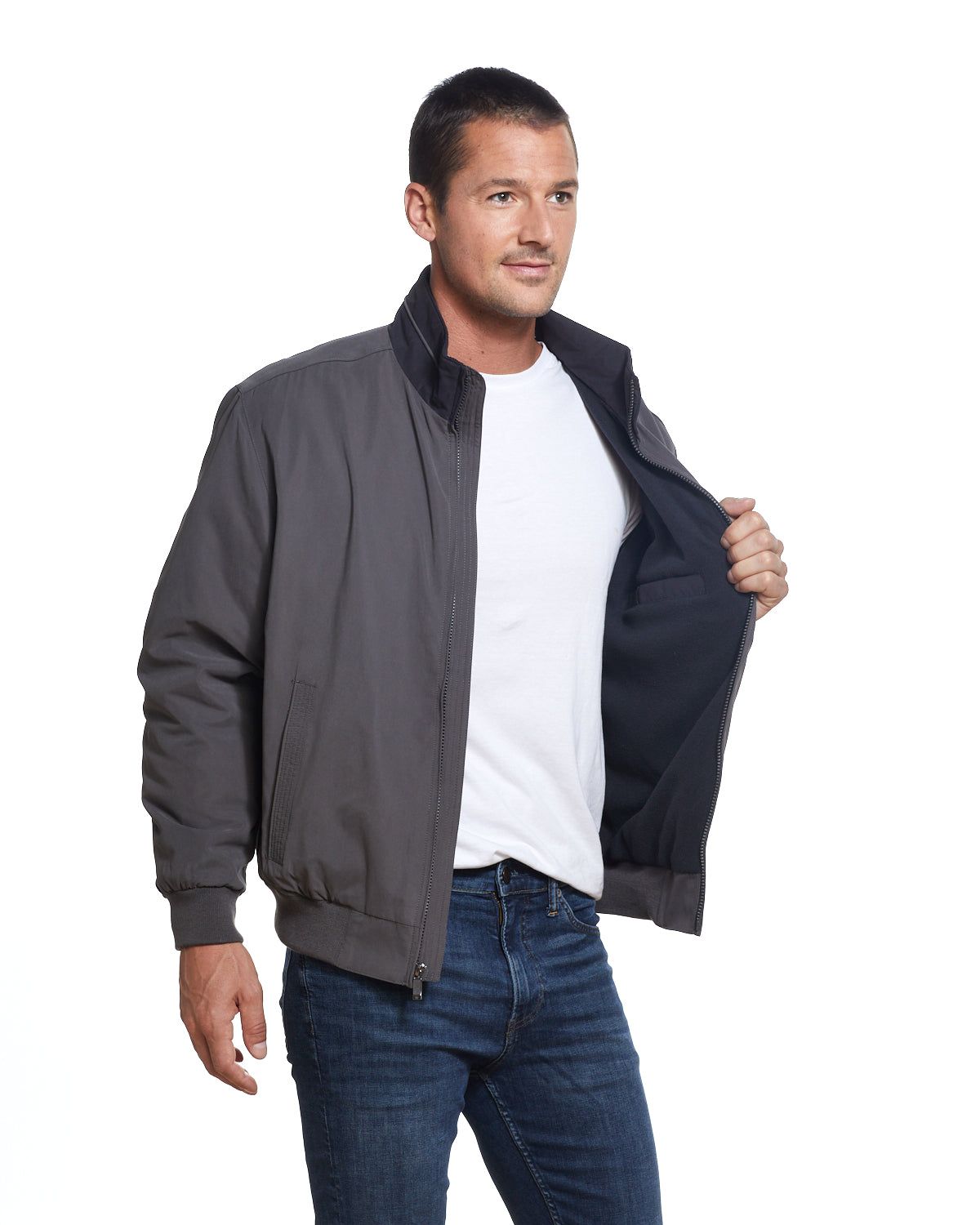 Microfiber Fleece-Lined Bomber Jacket sold by Lord & Taylor product image thumbnail 17
