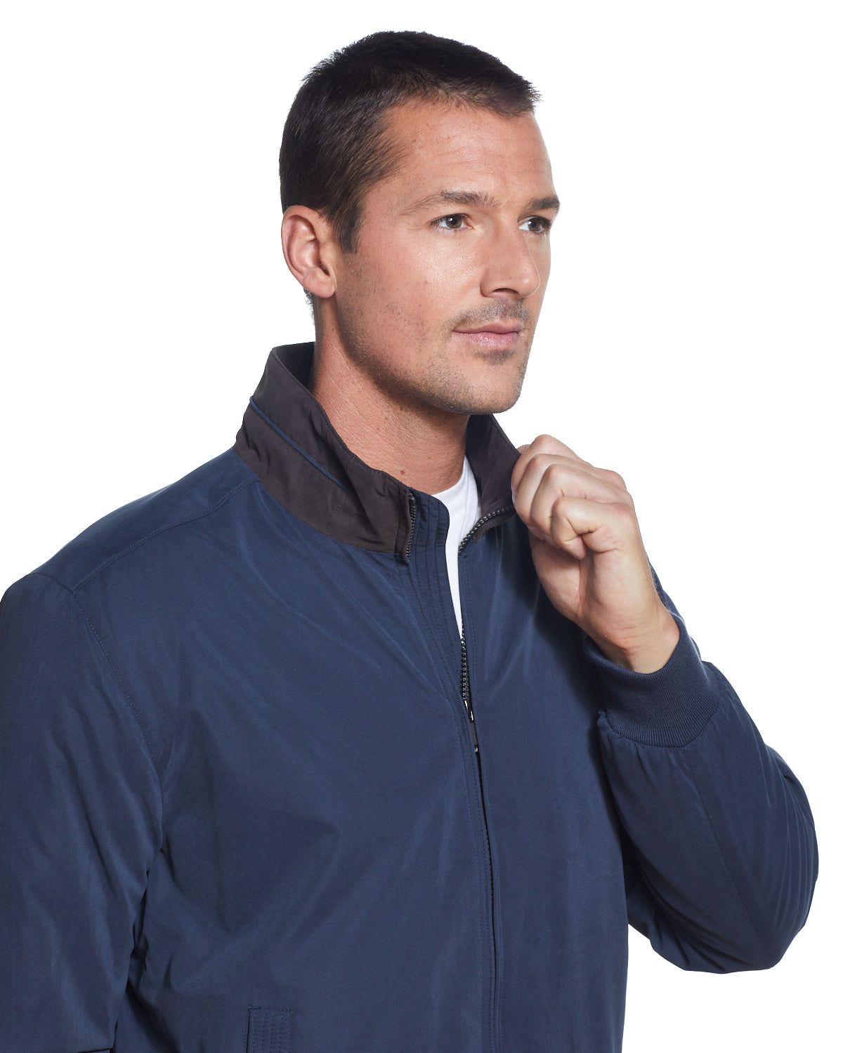 Microfiber Fleece-Lined Bomber Jacket sold by Lord & Taylor product image thumbnail 4