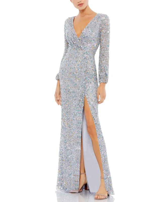 Long Sleeve Wrap Gown sold by Lord & Taylor