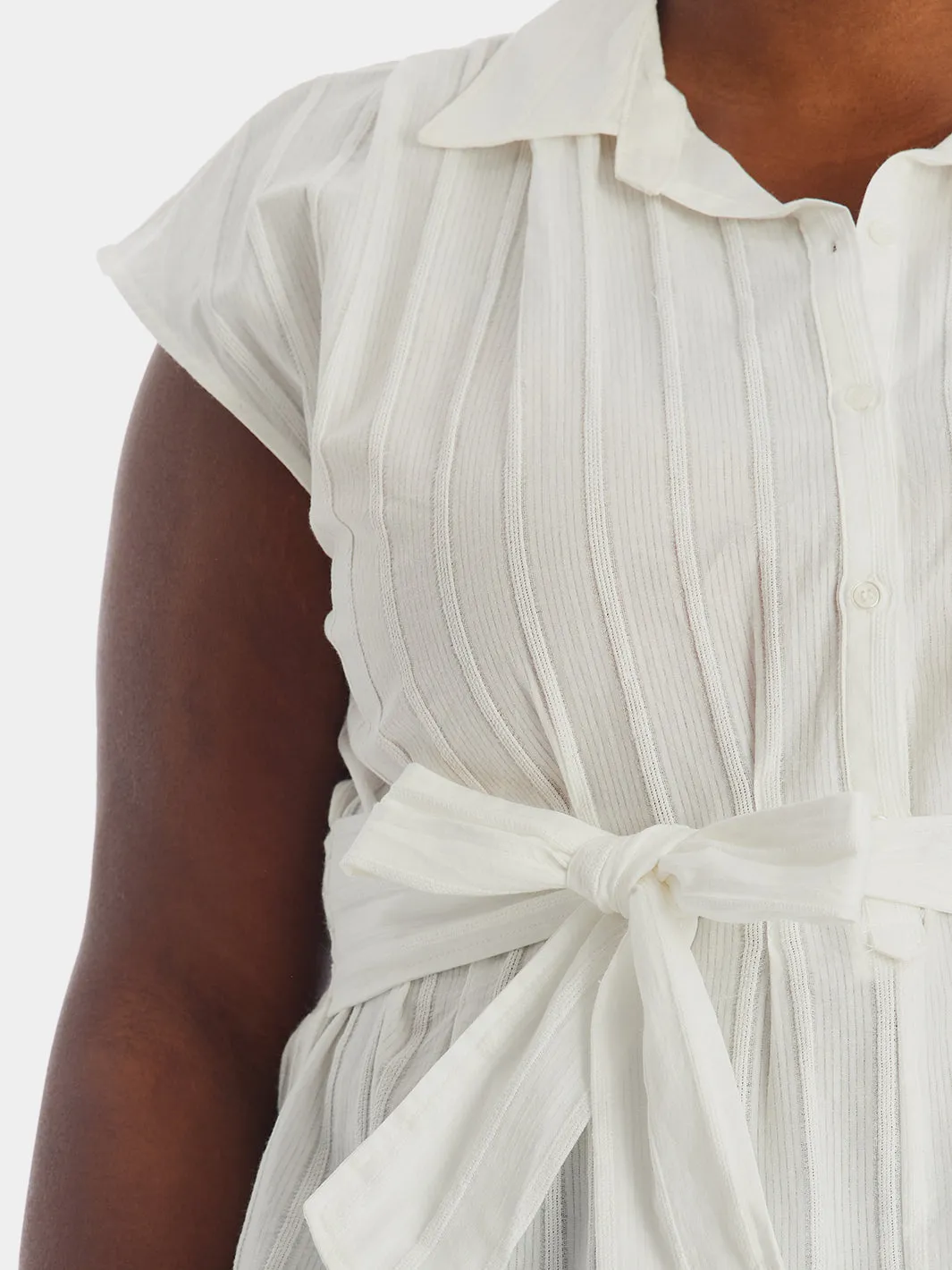 Waist Tie Button Down Shirt sold by Lord & Taylor product image thumbnail 2