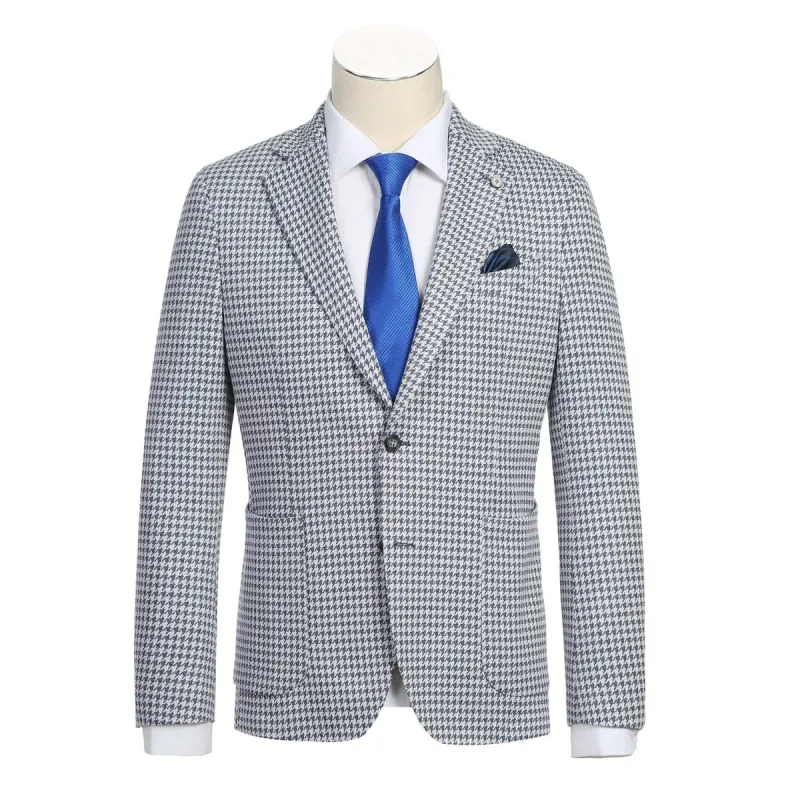 Half-Canvas Houndstooth Check Blazer sold by Lord & Taylor