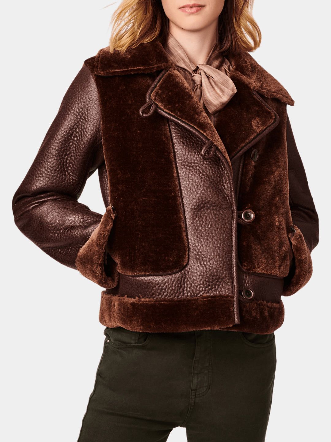 Faux Shearling Aviator Jacket sold by Lord & Taylor product image thumbnail 4