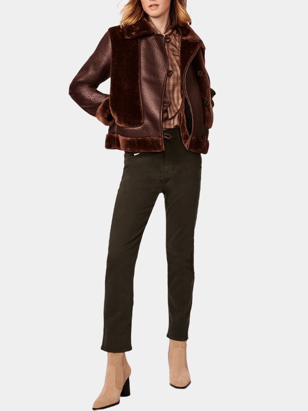 Faux Shearling Aviator Jacket sold by Lord & Taylor