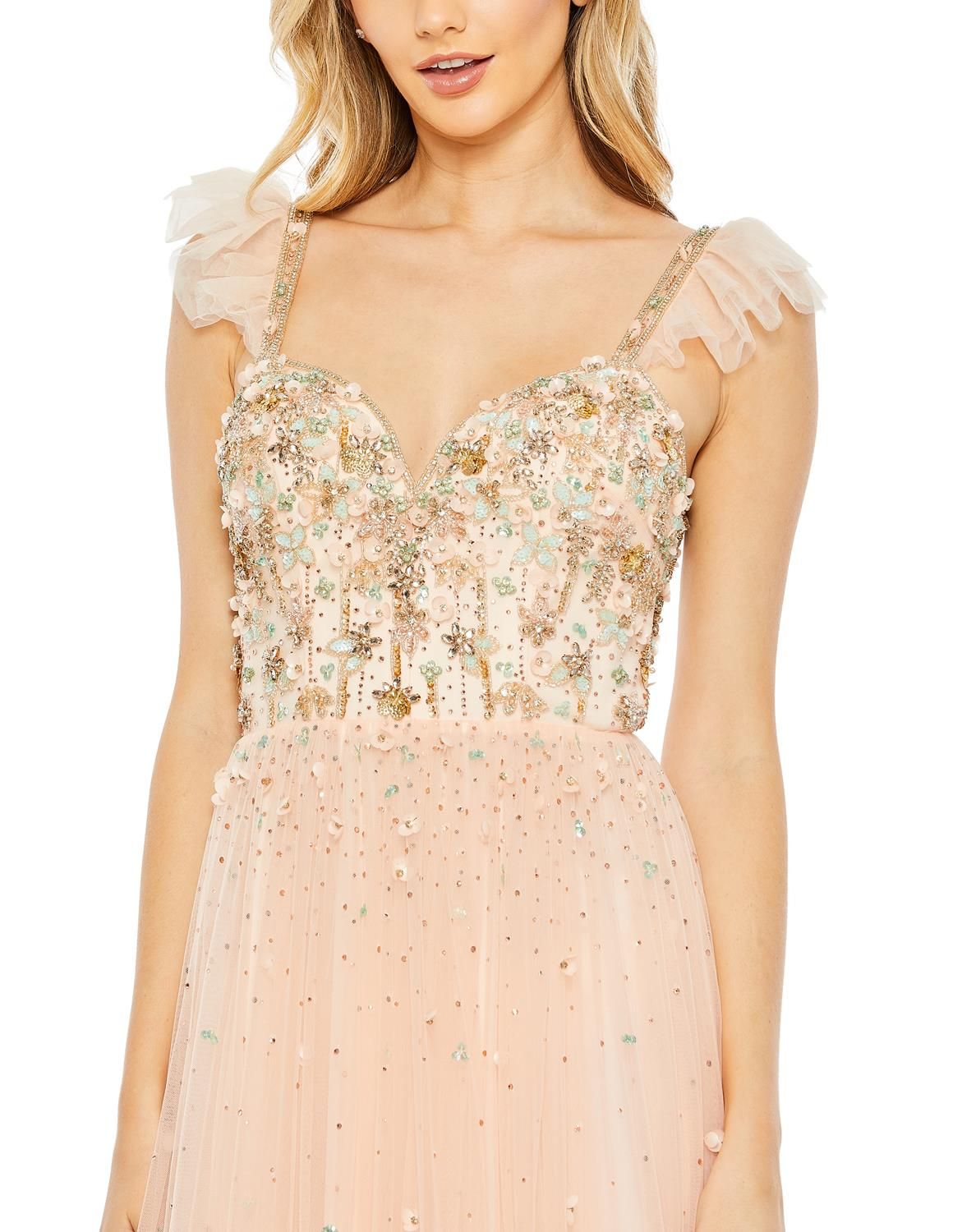 Embellished Ruffle Tiered Sleeveless Gown sold by Lord & Taylor product image thumbnail 4