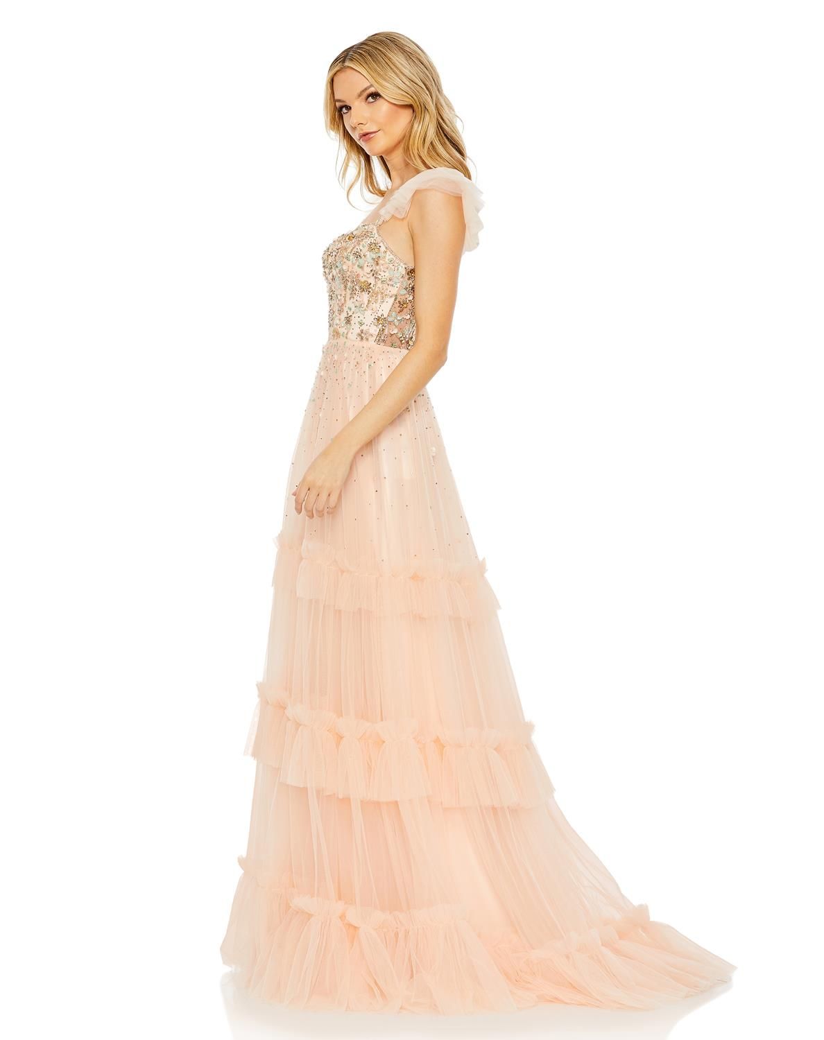 Embellished Ruffle Tiered Sleeveless Gown sold by Lord & Taylor product image thumbnail 2