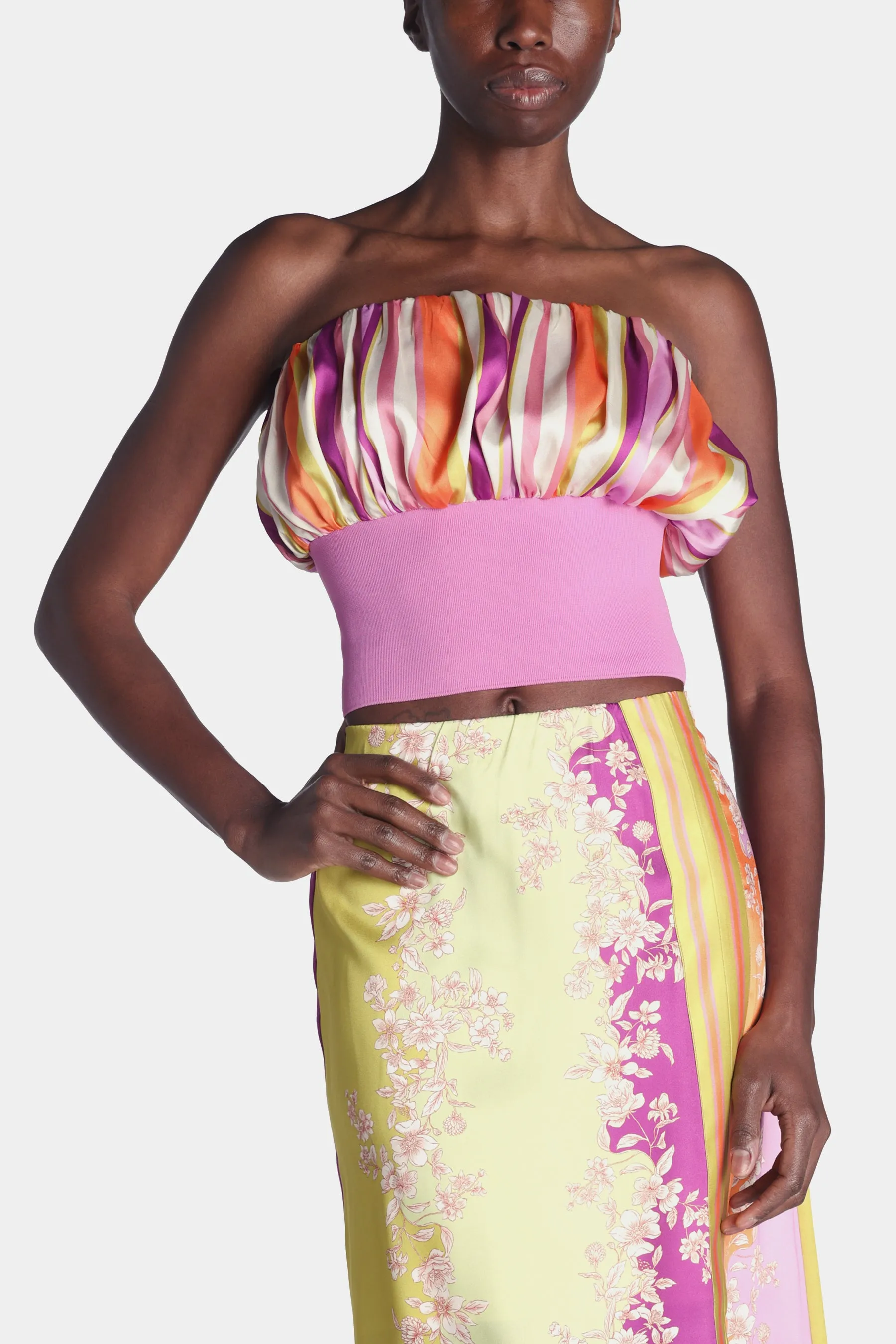 Elastic Waistband Rouched Strapless Top sold by Lord & Taylor product image thumbnail 4