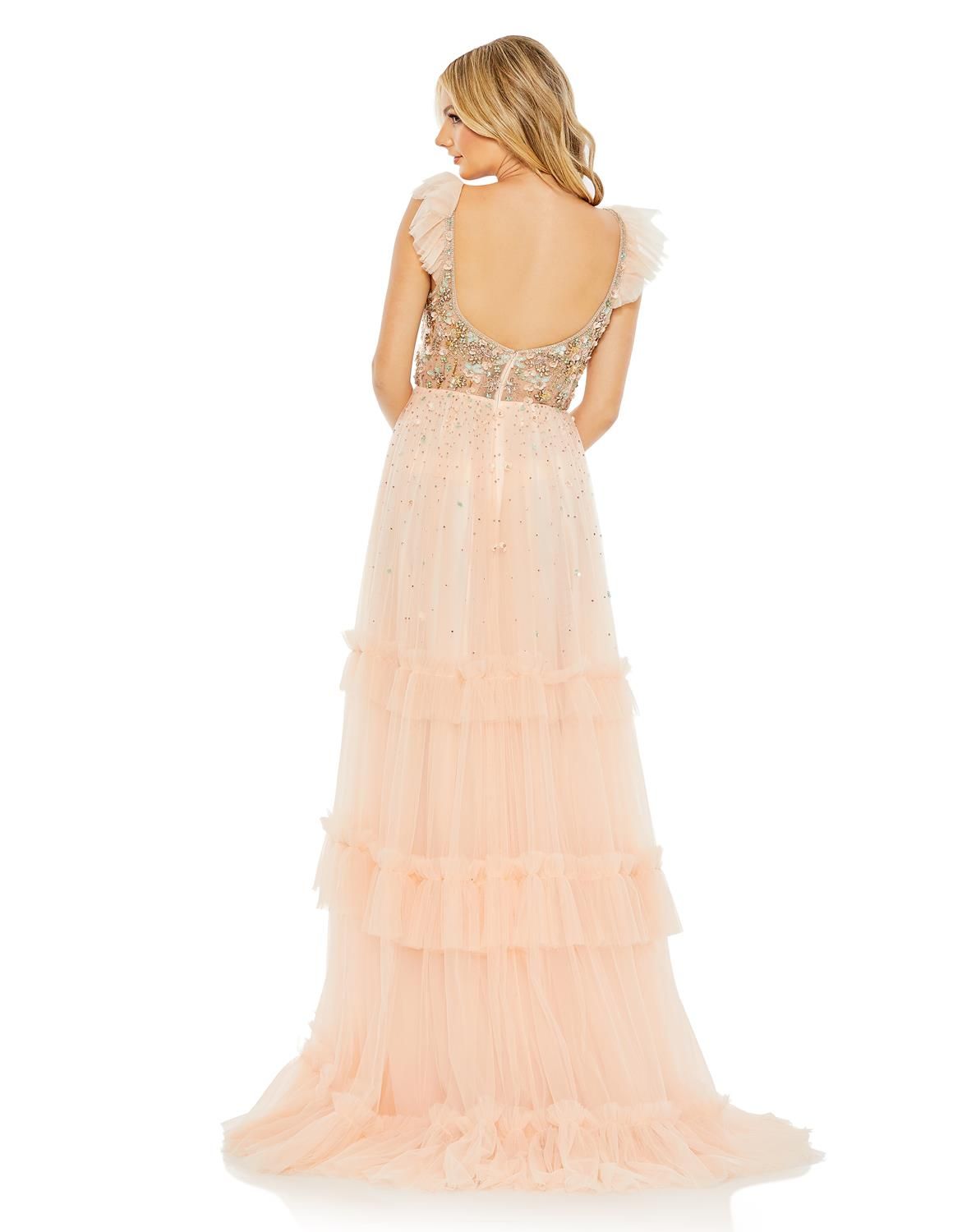 Embellished Ruffle Tiered Sleeveless Gown sold by Lord & Taylor product image thumbnail 3