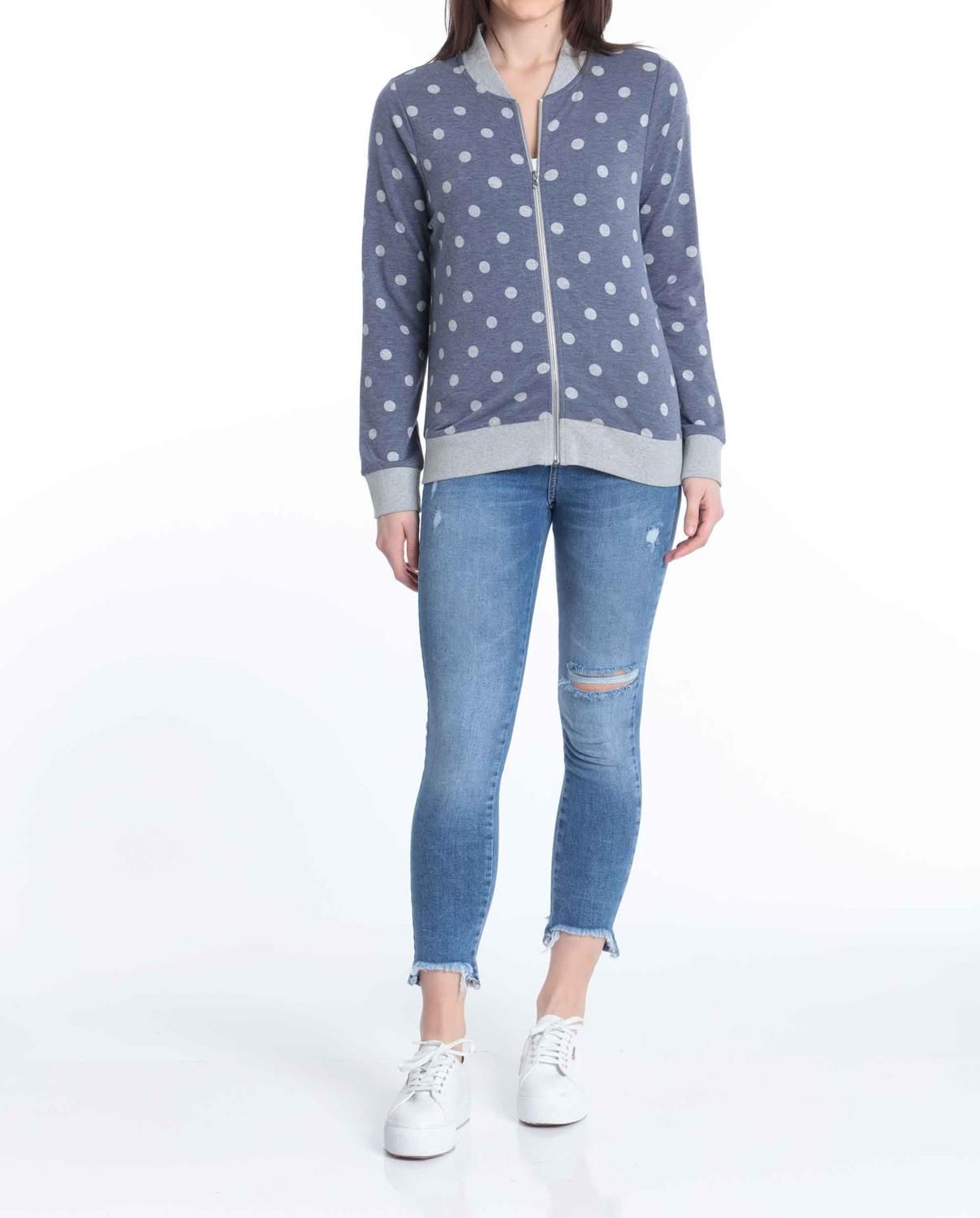 Polka Dot French Terry Sweater sold by Lord & Taylor product image thumbnail 2