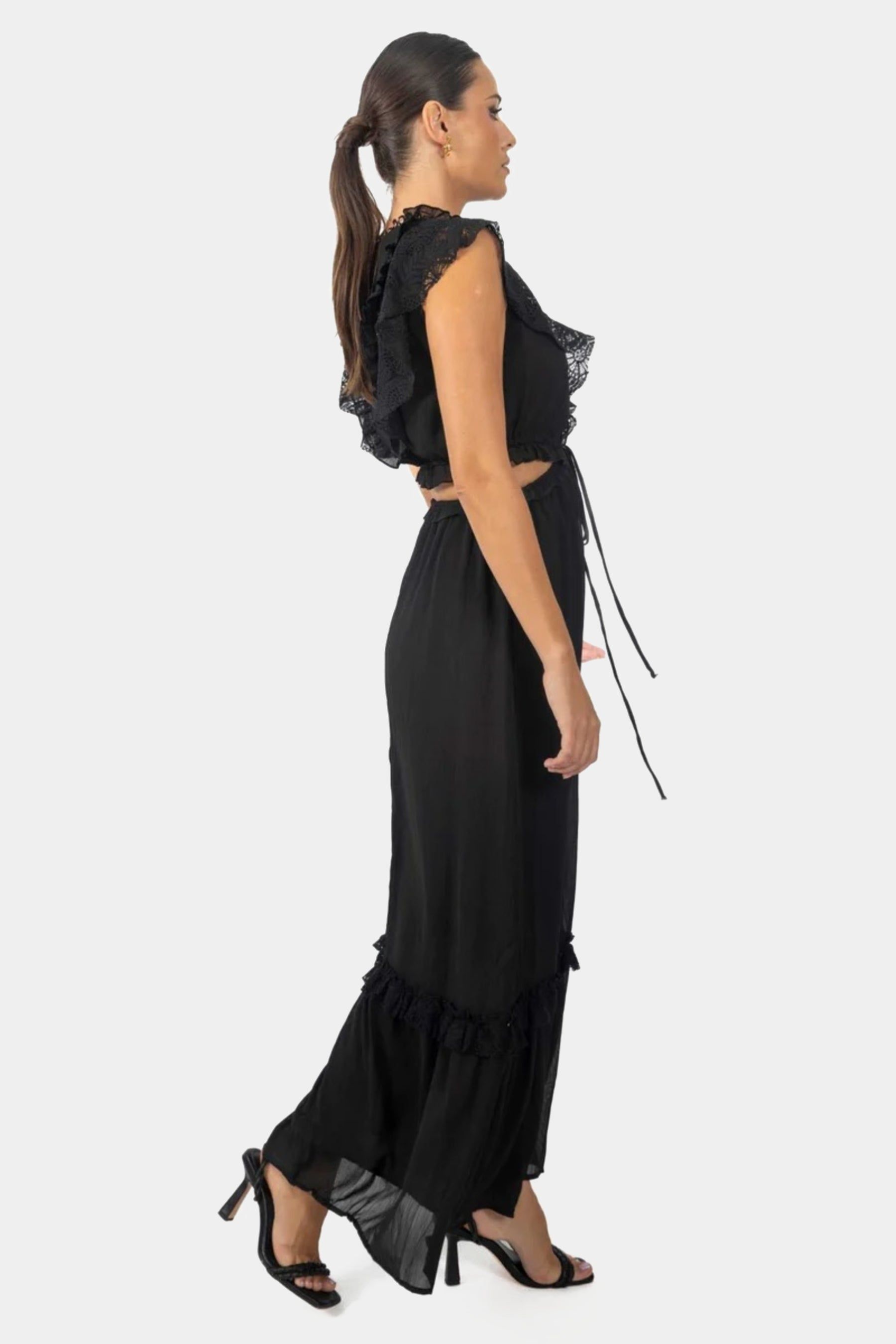 Miah Lace-Up Maxi Dress sold by Lord & Taylor product image thumbnail 2