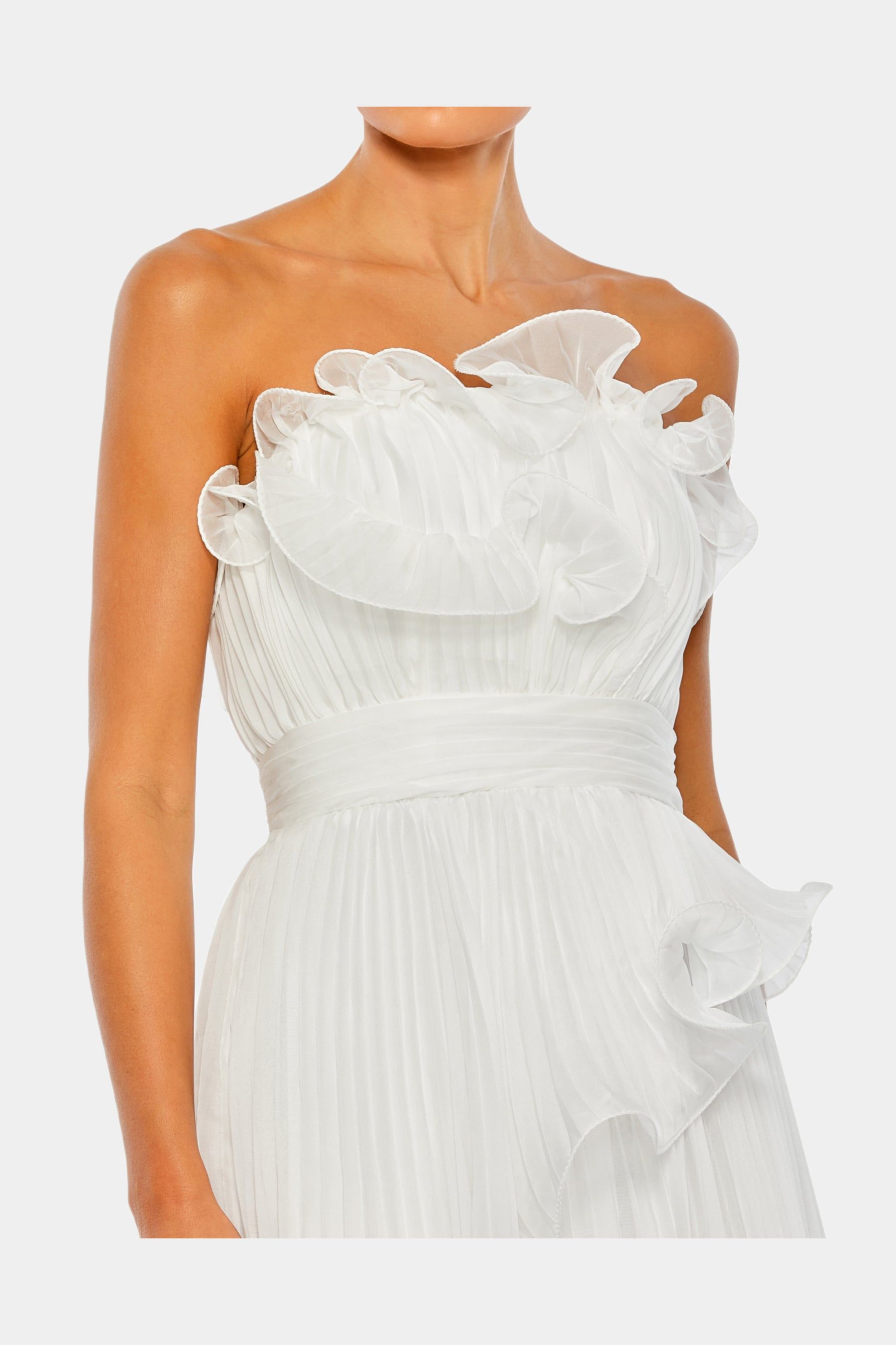 Pleated Tiered Ruffled Strapless Gown sold by Lord & Taylor product image thumbnail 4