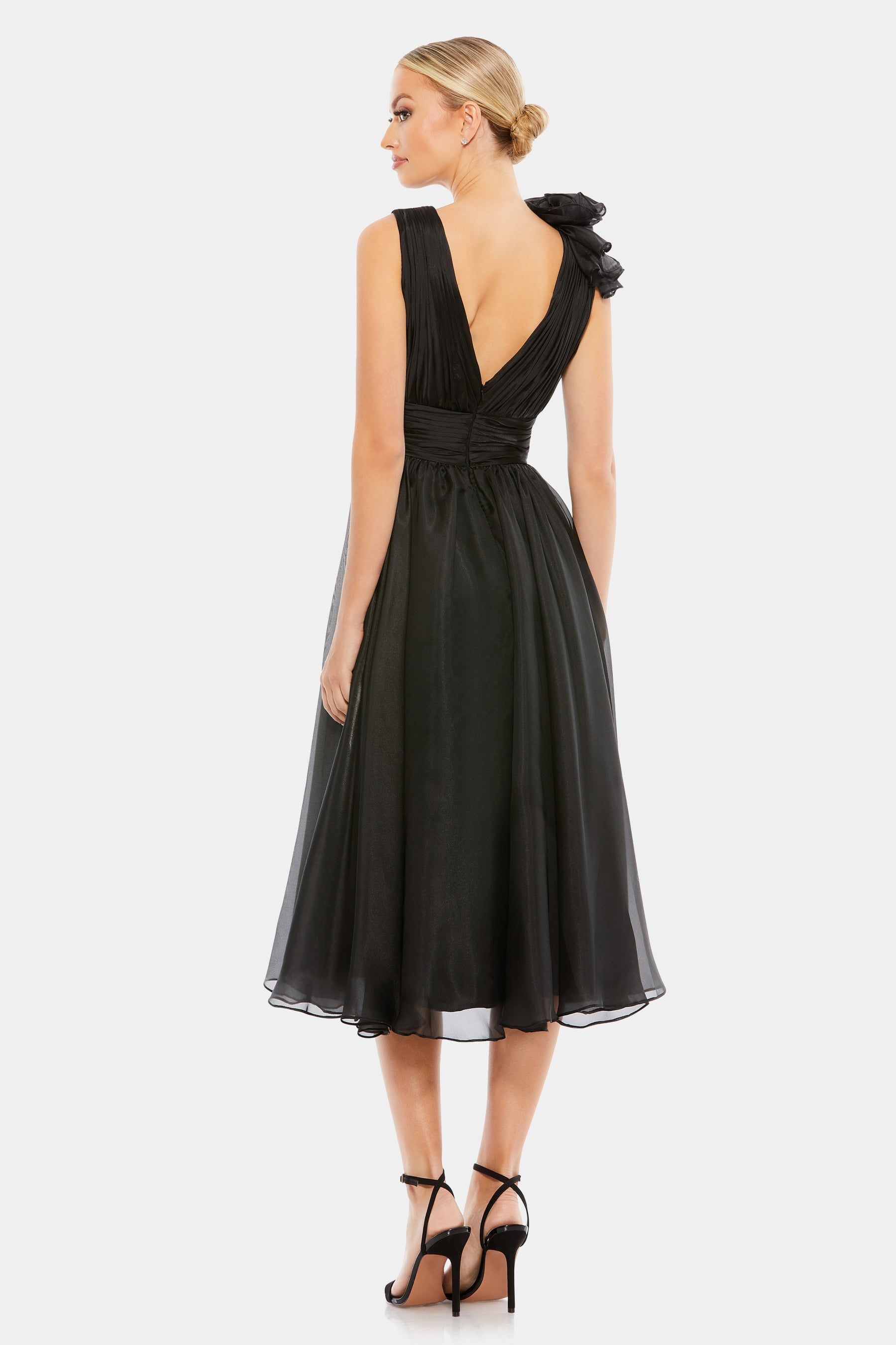 Sleeveless Plunge Neck Tea Dress sold by Lord & Taylor product image thumbnail 3