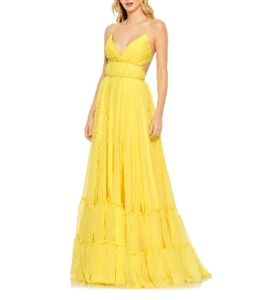 Solid Tiered Ruffle Strapless Dress sold by Lord & Taylor
