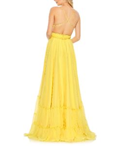 Solid Tiered Ruffle Strapless Dress sold by Lord & Taylor
