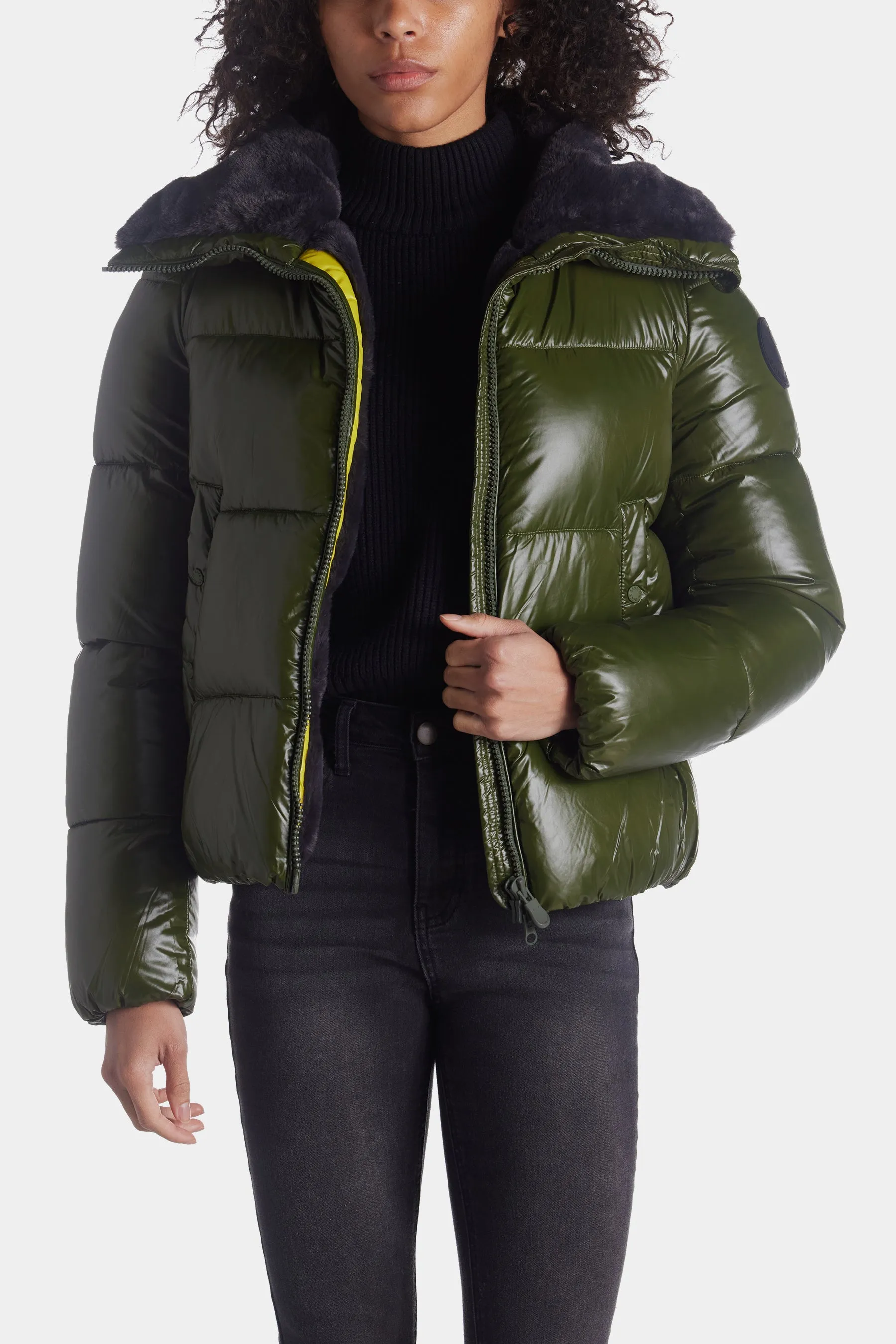 Moma Funnel Neck Puffer With Faux Fur sold by Lord & Taylor product image thumbnail 2