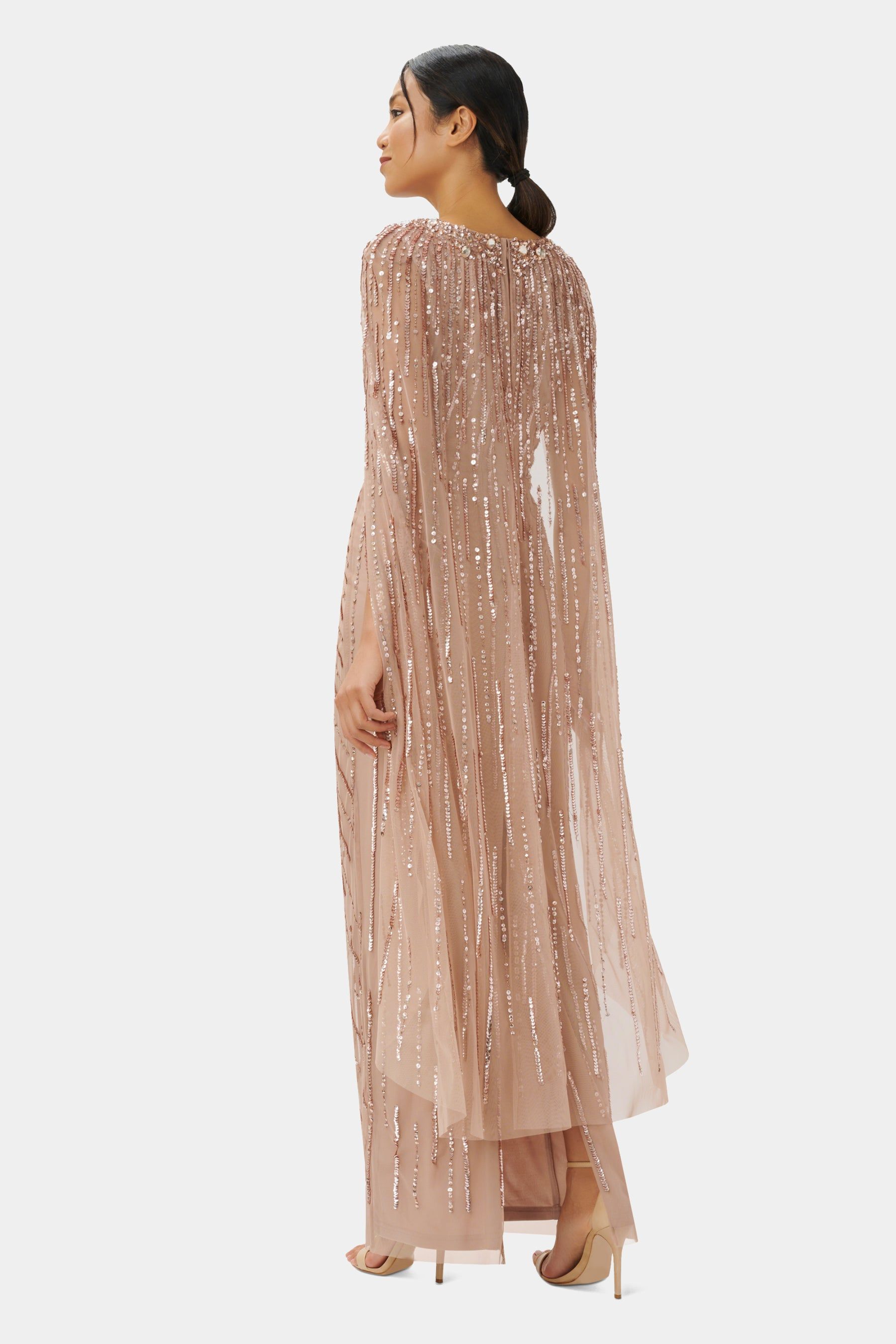 Beaded Cape Gown sold by Lord & Taylor product image thumbnail 3