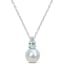 Freshwater Cultured Pearl And Aquamarine Drop Pendant Necklace sold by Lord & Taylor product image thumbnail 2