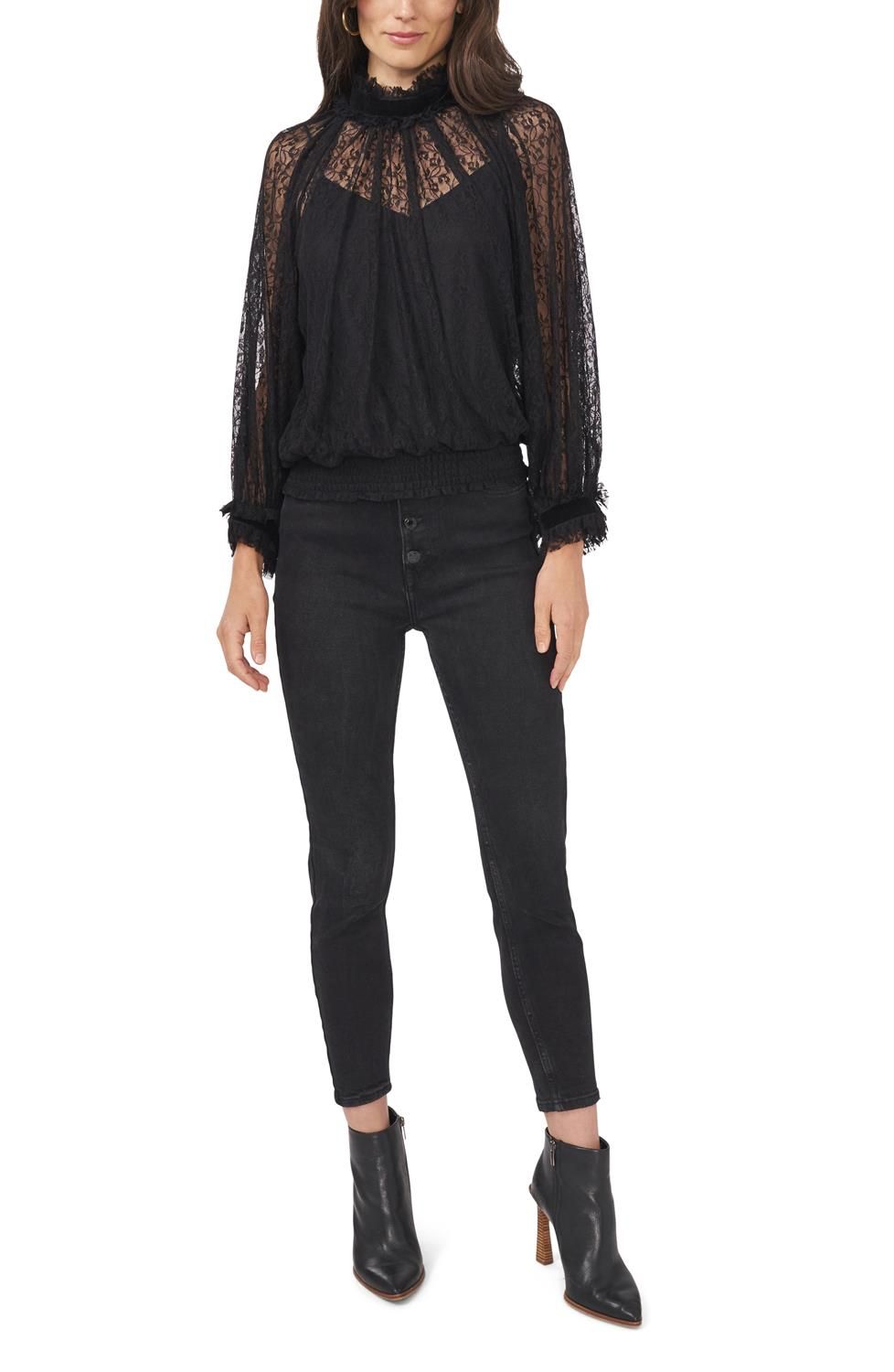 Velvet Balloon Sleeve Lace Blouse sold by Lord & Taylor product image thumbnail 4