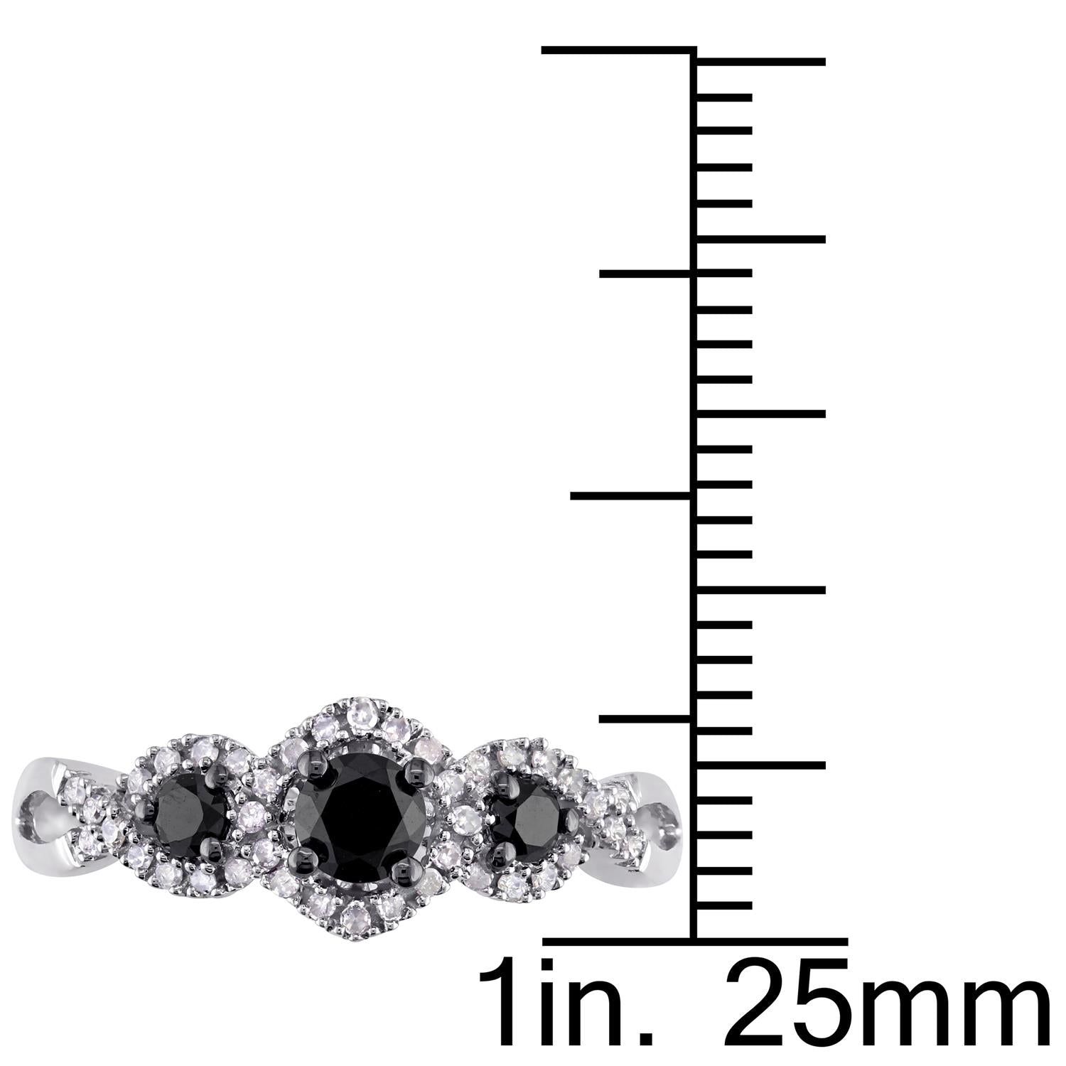 10k White Gold Black and White Diamond Ring sold by Lord & Taylor product image thumbnail 4