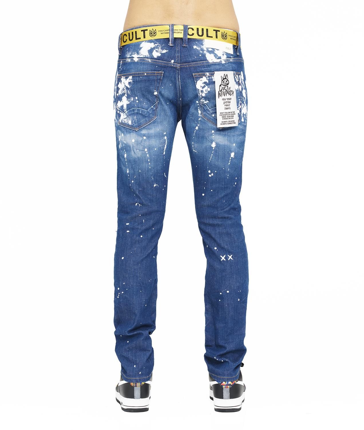 Rocker Platter Print Slim Jeans with Logo Belt sold by Lord & Taylor product image thumbnail 4