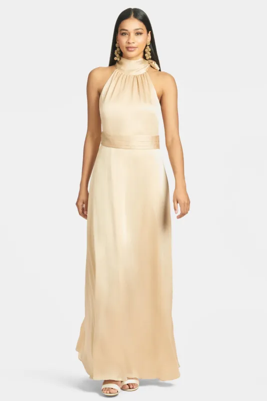 Kayla Self-tie Pleated Waist Gown sold by Lord & Taylor