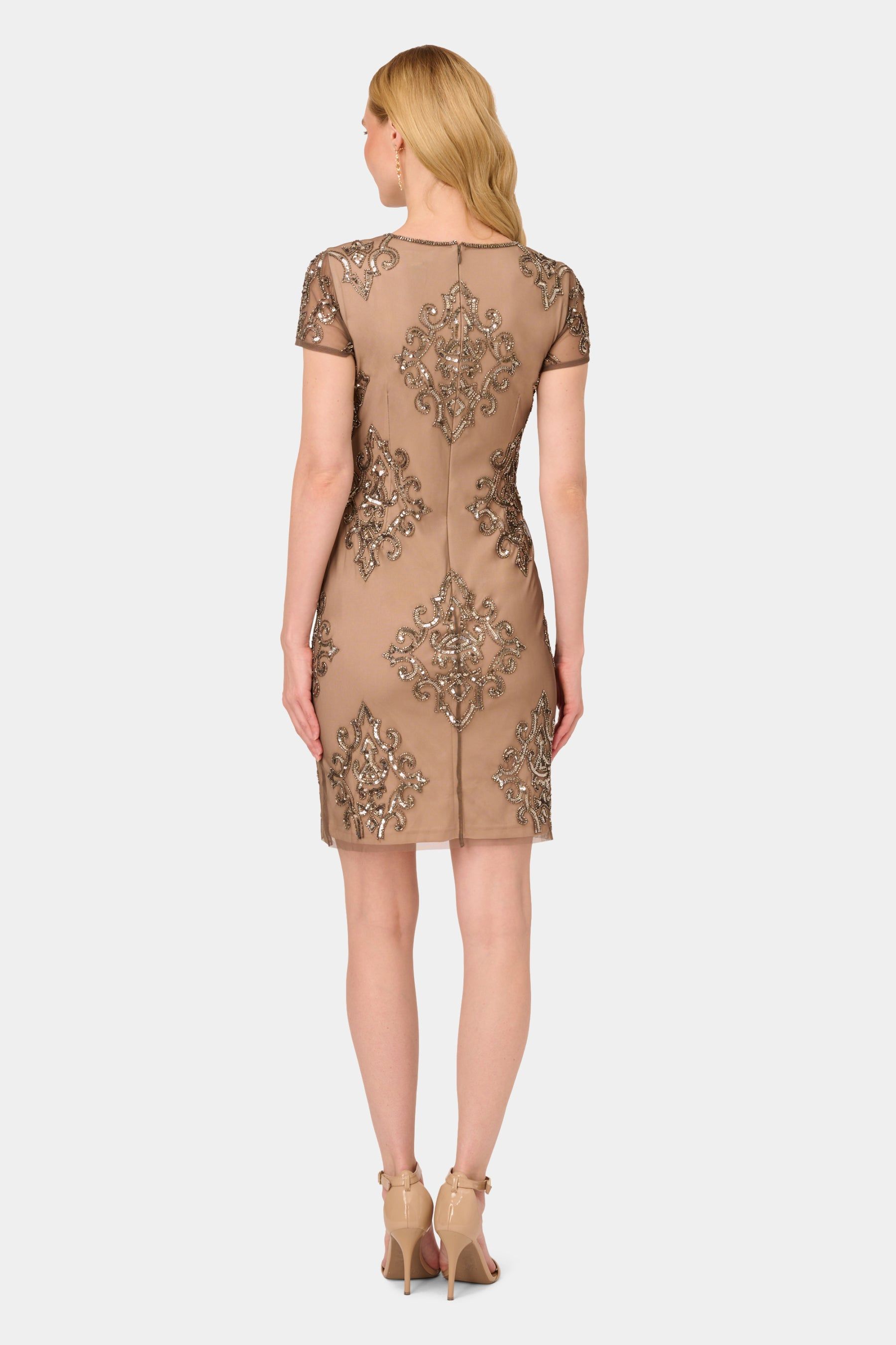 Cap Sleeve Short Beaded Dress sold by Lord & Taylor product image thumbnail 3