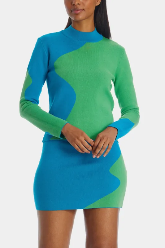 Colorblock Cutout Wavy Sweater sold by Lord & Taylor