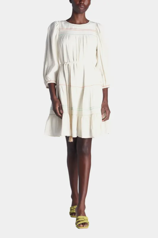 Drop Waist Contrast Stitch Dress sold by Lord & Taylor