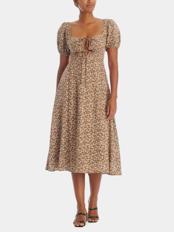 Floral Midi Peasant Dress sold by Lord & Taylor