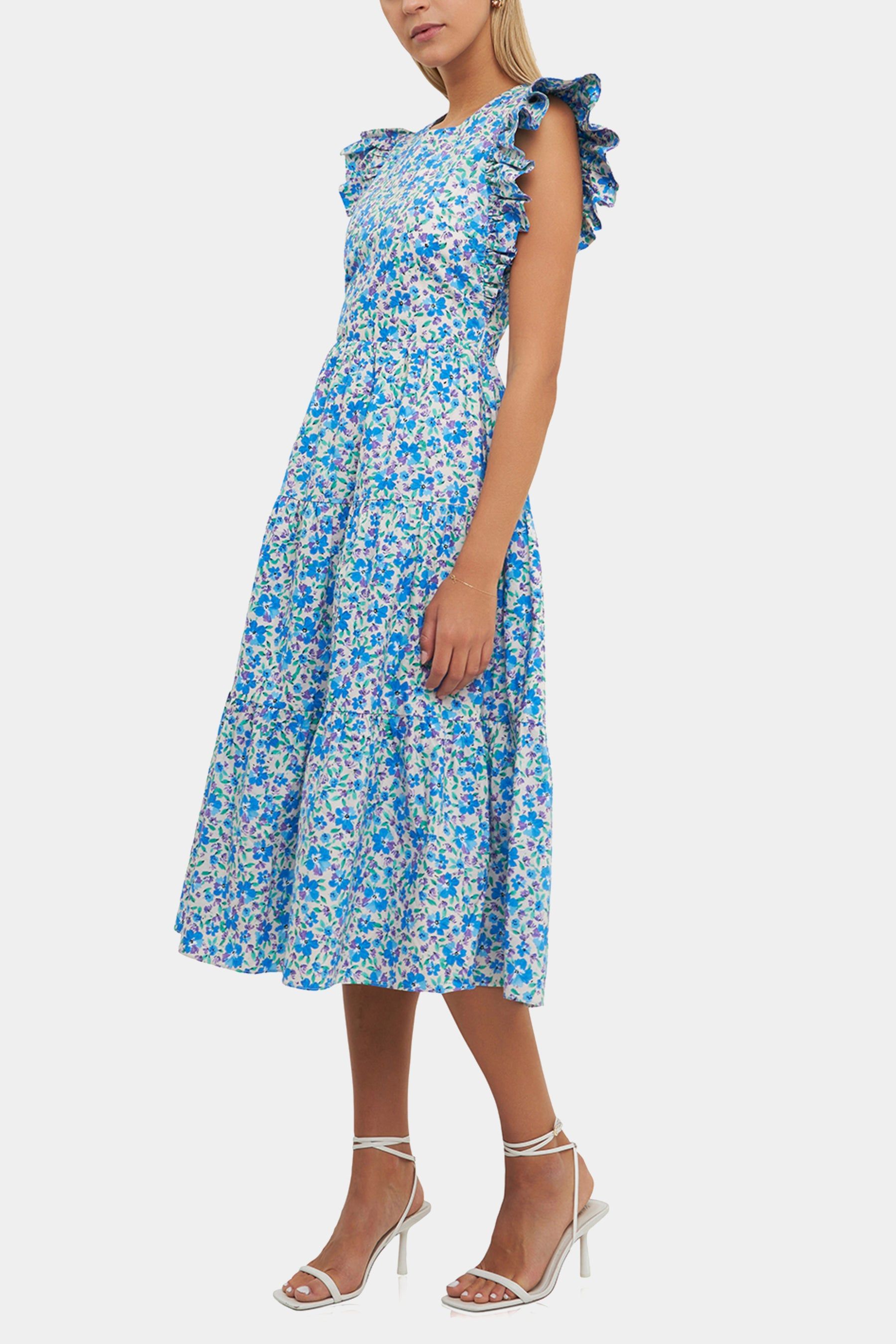 Floral Back Cut-Out Midi Dress sold by Lord & Taylor product image thumbnail 4