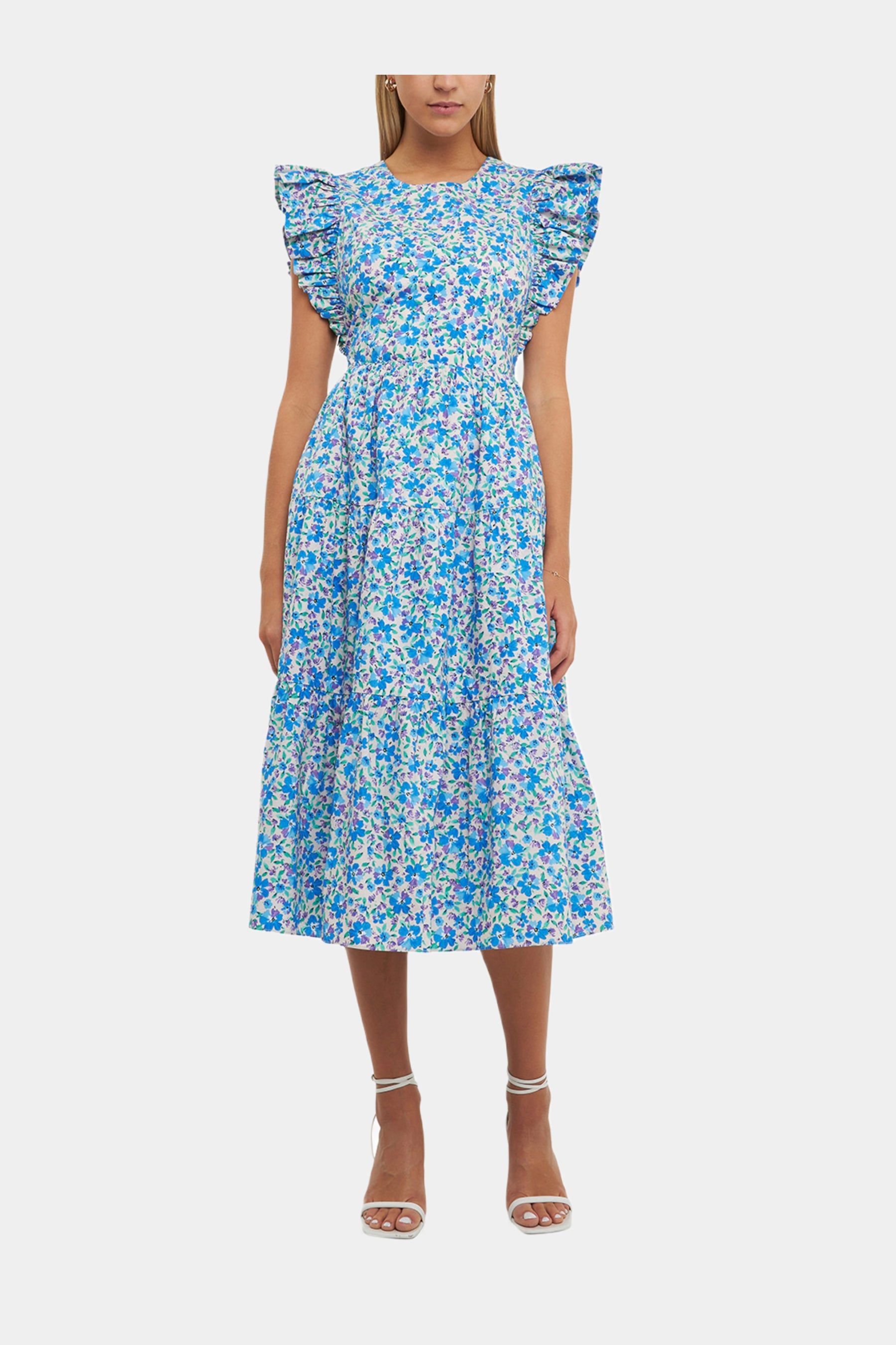Floral Back Cut-Out Midi Dress sold by Lord & Taylor