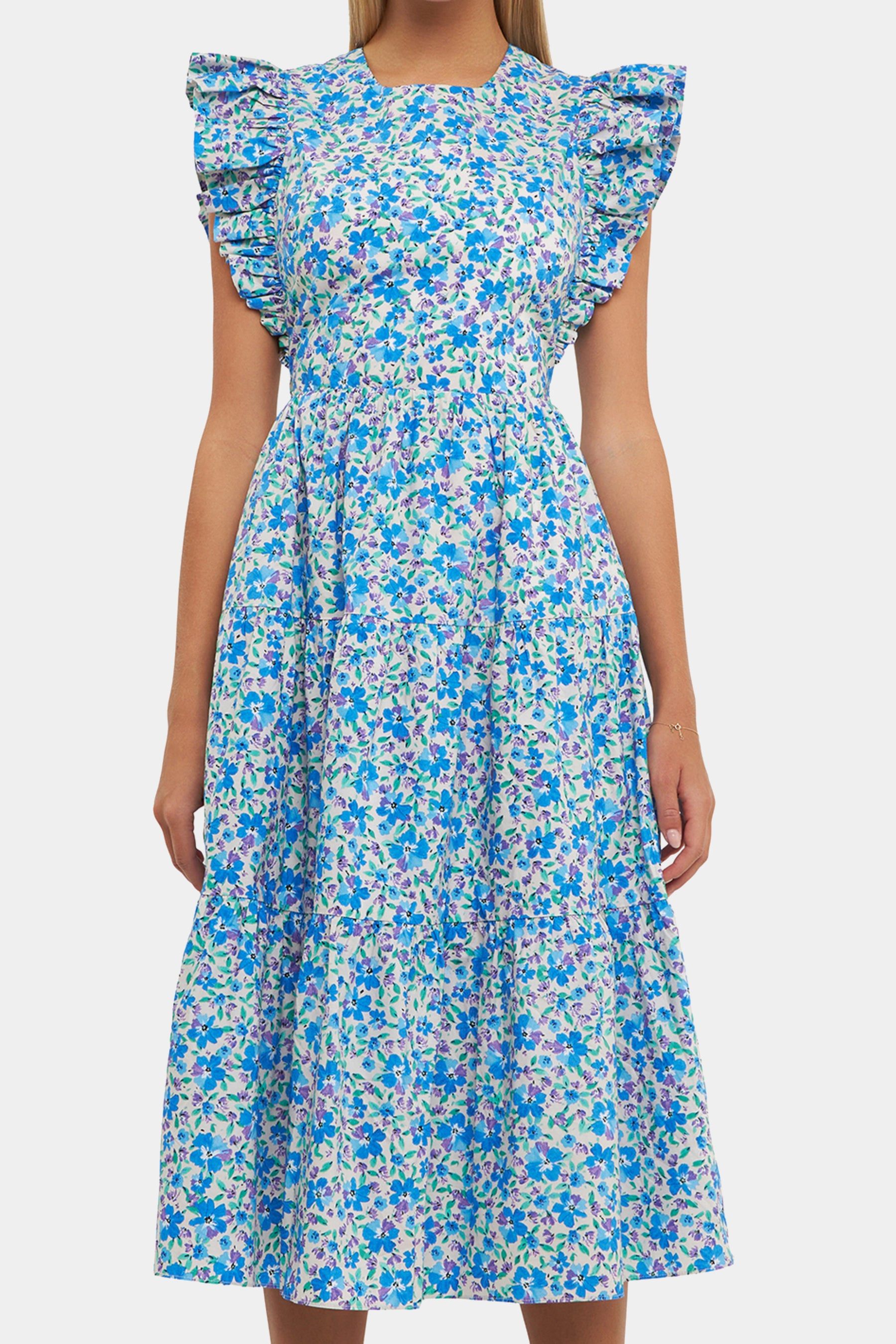 Floral Back Cut-Out Midi Dress sold by Lord & Taylor product image thumbnail 5