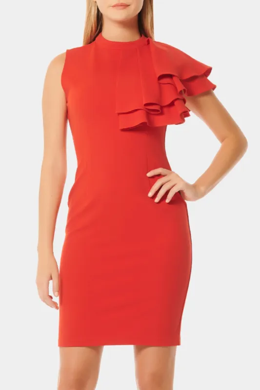 Sleeveless Ruffle Neck Bodycon Dress sold by Lord & Taylor