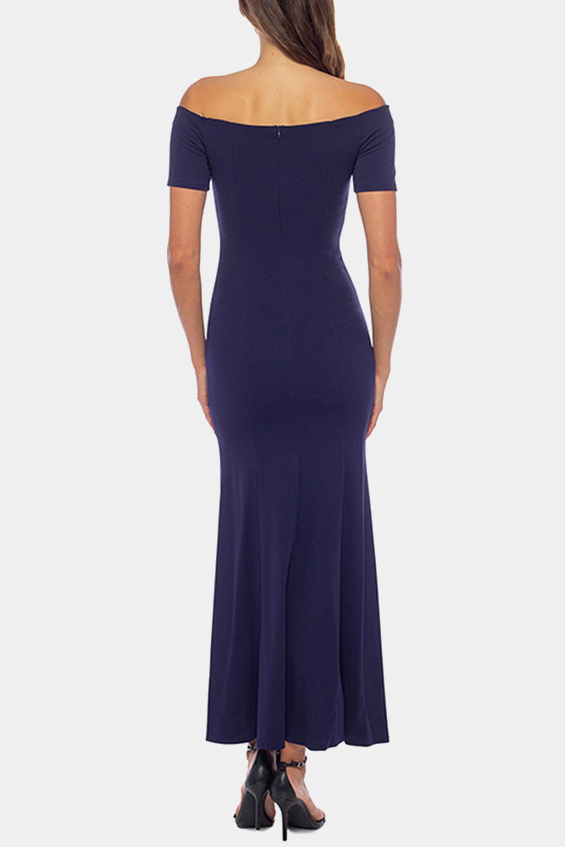 Off The Shoulder Scuba Crepe Long Gown sold by Lord & Taylor product image thumbnail 3