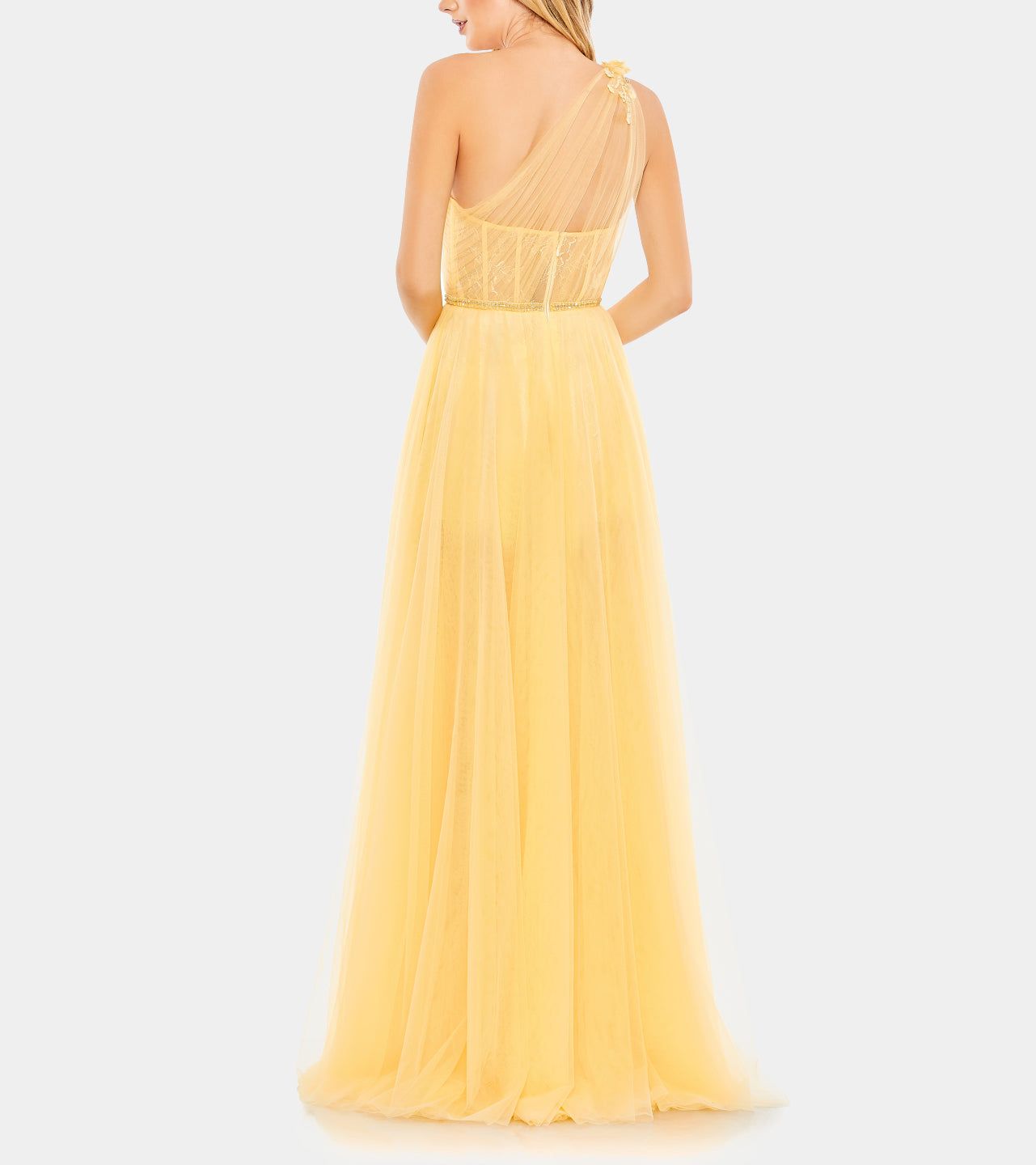 Embellished Tulle One Shoulder High Low Gown sold by Lord & Taylor product image thumbnail 4