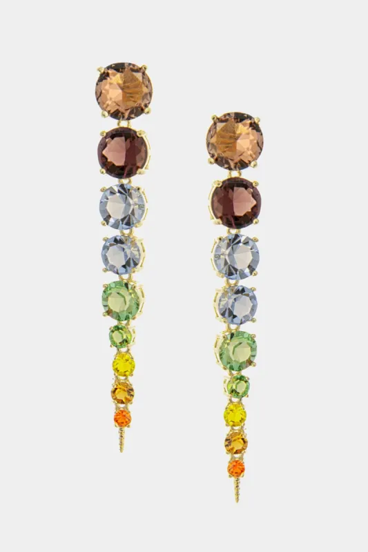 Reverse Rainbow Crystal Dangle Earrings sold by Lord & Taylor
