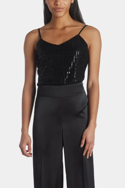 Linear Shine V Neck Cami sold by Lord & Taylor