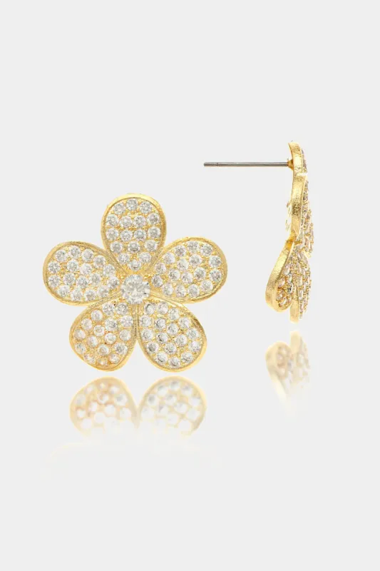 CZ Flower Stud Earrings sold by Lord & Taylor