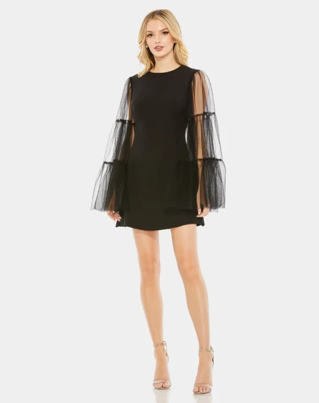 High Neck Flared Teared Sleeve sold by Lord & Taylor