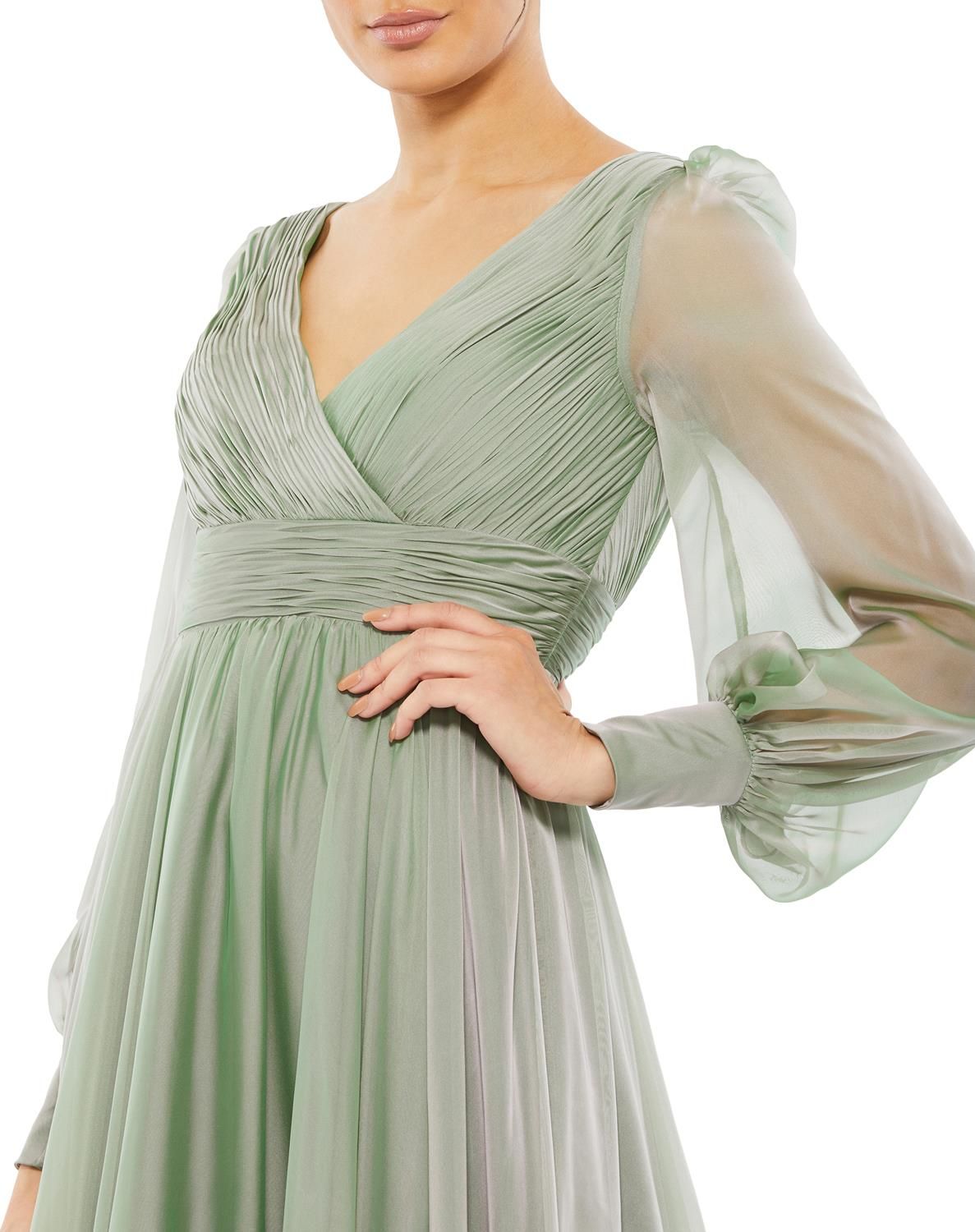 Long Sleeve A-Line Gown sold by Lord & Taylor product image thumbnail 7